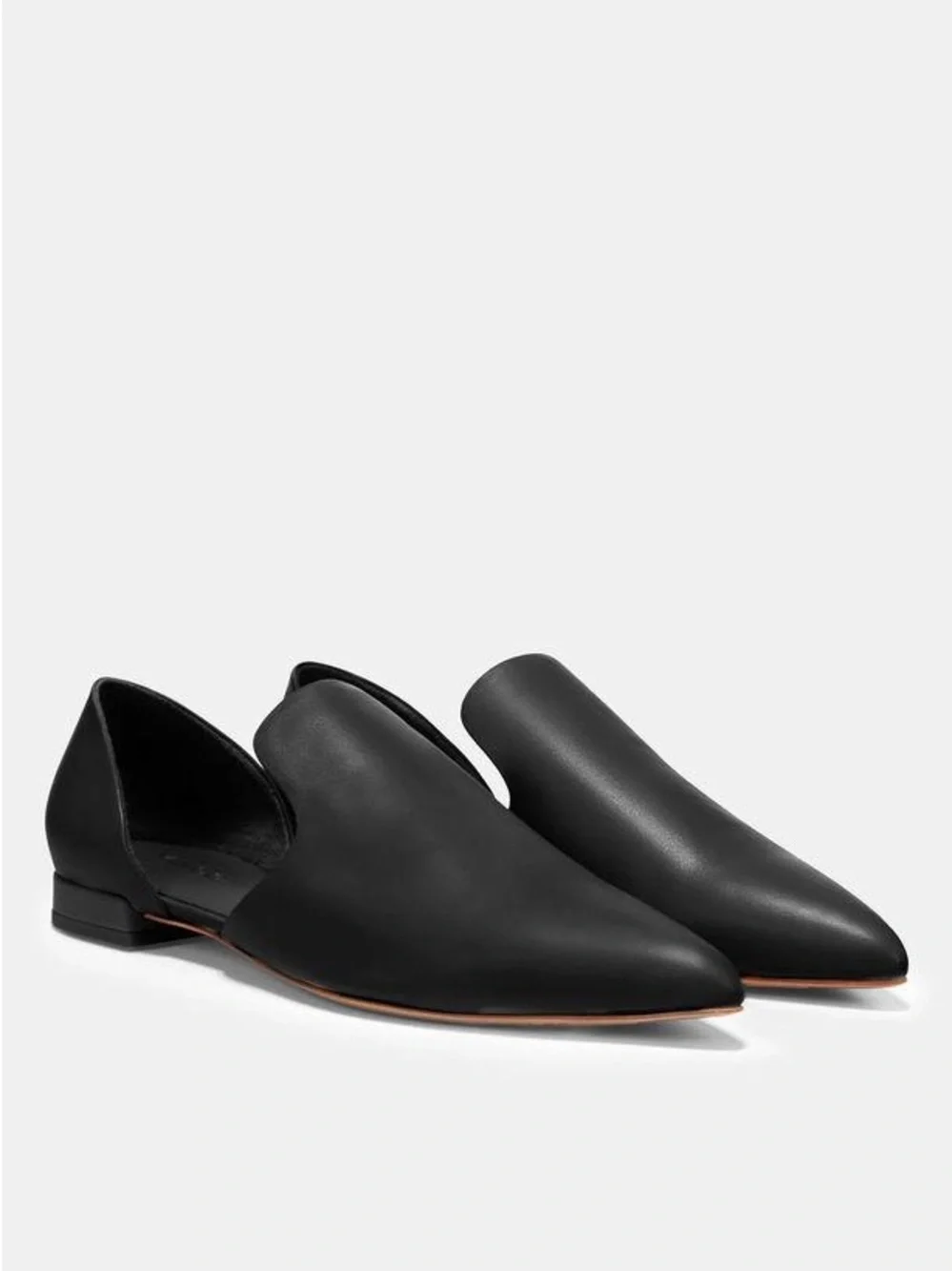 Vince Damris Black Siviglia Calf Flats Size 10
